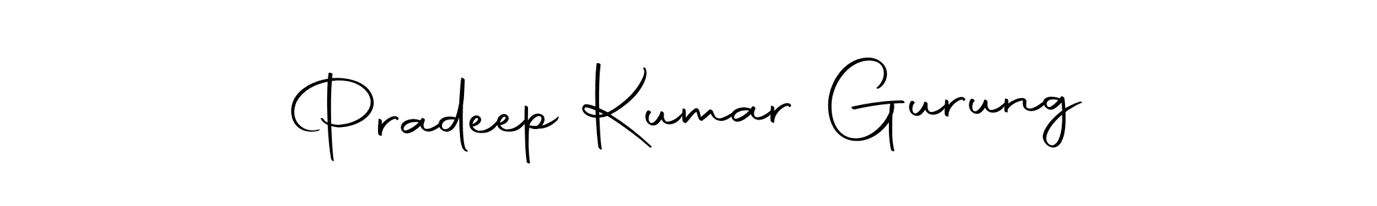 Make a short Pradeep Kumar Gurung signature style. Manage your documents anywhere anytime using Autography-DOLnW. Create and add eSignatures, submit forms, share and send files easily. Pradeep Kumar Gurung signature style 10 images and pictures png