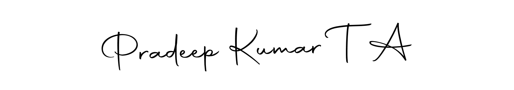 Also we have Pradeep Kumar T A name is the best signature style. Create professional handwritten signature collection using Autography-DOLnW autograph style. Pradeep Kumar T A signature style 10 images and pictures png