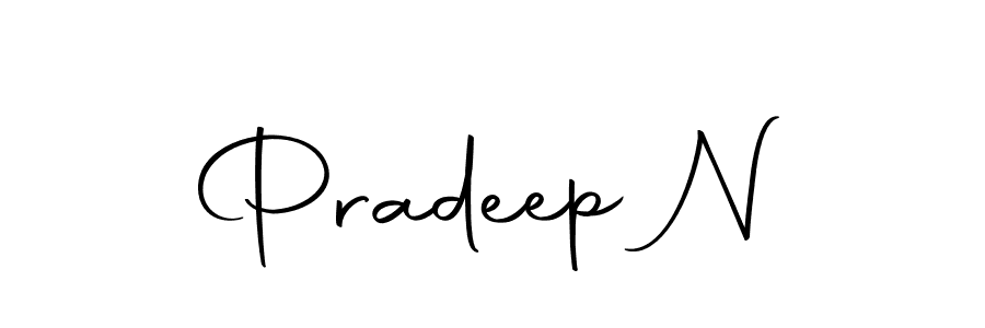 Make a beautiful signature design for name Pradeep N. Use this online signature maker to create a handwritten signature for free. Pradeep N signature style 10 images and pictures png