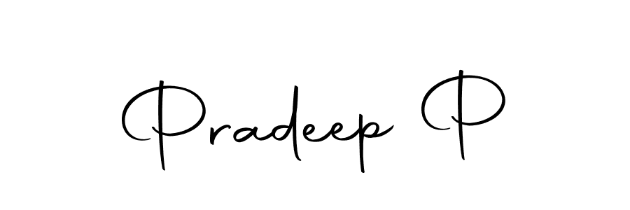 Make a beautiful signature design for name Pradeep P. With this signature (Autography-DOLnW) style, you can create a handwritten signature for free. Pradeep P signature style 10 images and pictures png