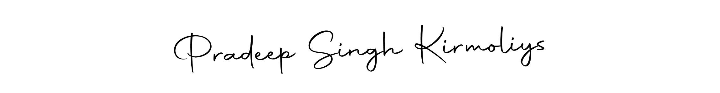 You should practise on your own different ways (Autography-DOLnW) to write your name (Pradeep Singh Kirmoliys) in signature. don't let someone else do it for you. Pradeep Singh Kirmoliys signature style 10 images and pictures png