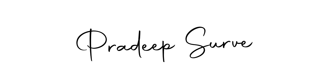 How to make Pradeep Surve name signature. Use Autography-DOLnW style for creating short signs online. This is the latest handwritten sign. Pradeep Surve signature style 10 images and pictures png