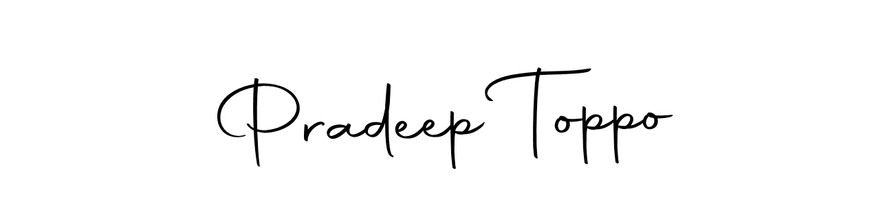 How to make Pradeep Toppo signature? Autography-DOLnW is a professional autograph style. Create handwritten signature for Pradeep Toppo name. Pradeep Toppo signature style 10 images and pictures png