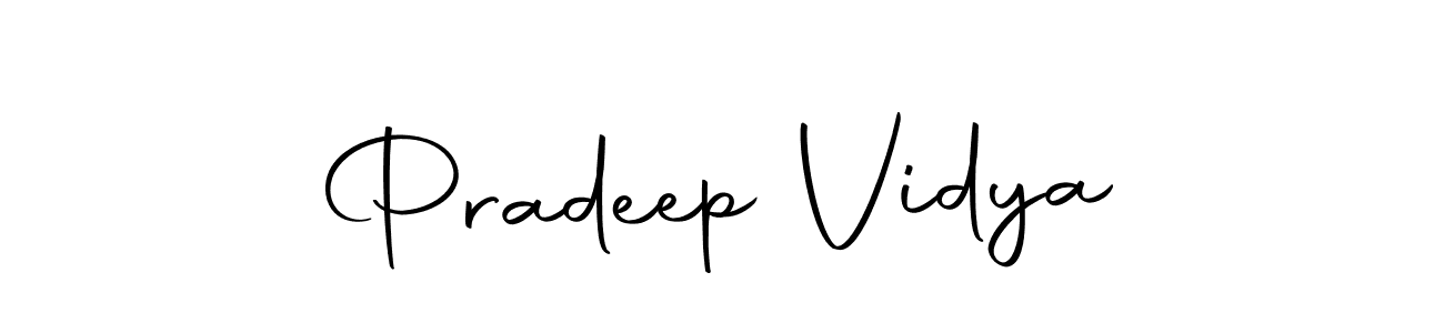 Also we have Pradeep Vidya name is the best signature style. Create professional handwritten signature collection using Autography-DOLnW autograph style. Pradeep Vidya signature style 10 images and pictures png