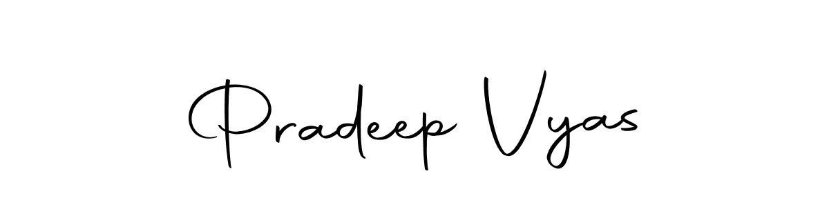 Make a beautiful signature design for name Pradeep Vyas. Use this online signature maker to create a handwritten signature for free. Pradeep Vyas signature style 10 images and pictures png