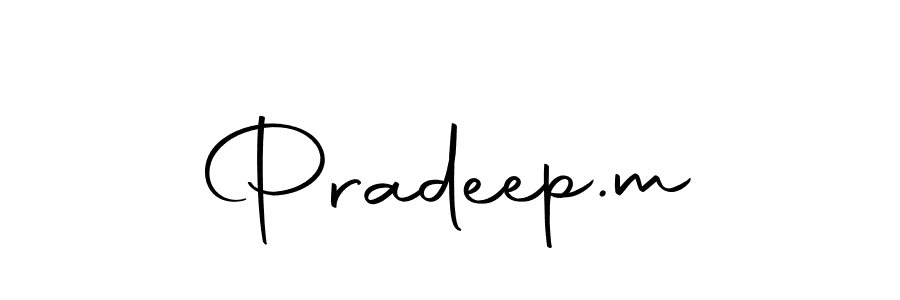 Make a beautiful signature design for name Pradeep.m. With this signature (Autography-DOLnW) style, you can create a handwritten signature for free. Pradeep.m signature style 10 images and pictures png