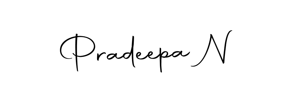 if you are searching for the best signature style for your name Pradeepa N. so please give up your signature search. here we have designed multiple signature styles  using Autography-DOLnW. Pradeepa N signature style 10 images and pictures png