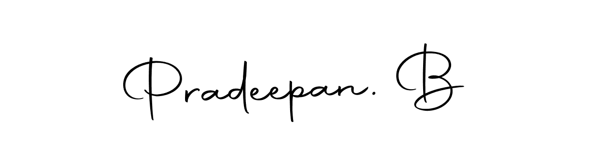 Use a signature maker to create a handwritten signature online. With this signature software, you can design (Autography-DOLnW) your own signature for name Pradeepan. B. Pradeepan. B signature style 10 images and pictures png