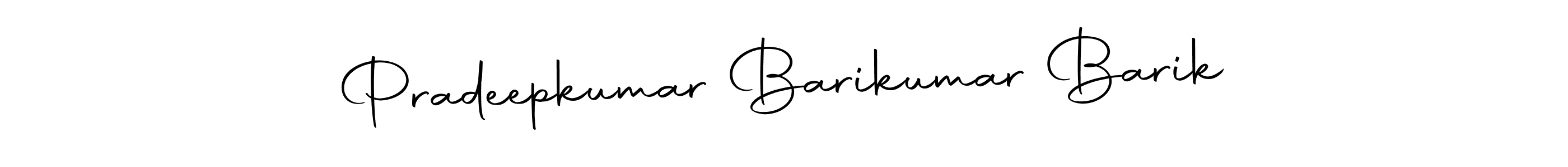 This is the best signature style for the Pradeepkumar Barikumar Barik name. Also you like these signature font (Autography-DOLnW). Mix name signature. Pradeepkumar Barikumar Barik signature style 10 images and pictures png