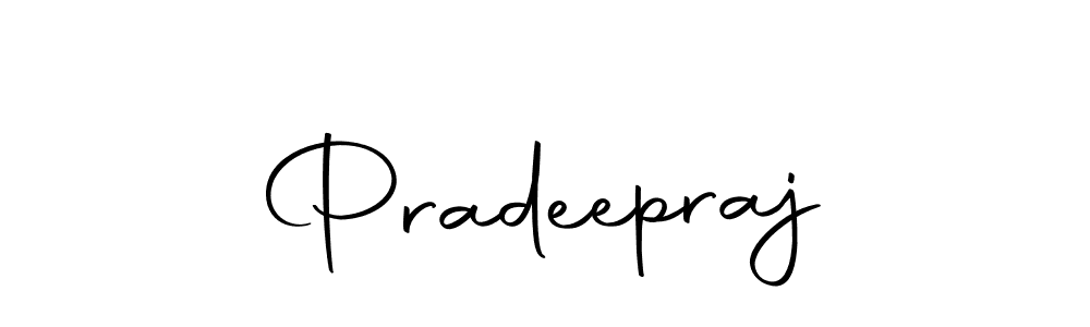 Design your own signature with our free online signature maker. With this signature software, you can create a handwritten (Autography-DOLnW) signature for name Pradeepraj. Pradeepraj signature style 10 images and pictures png