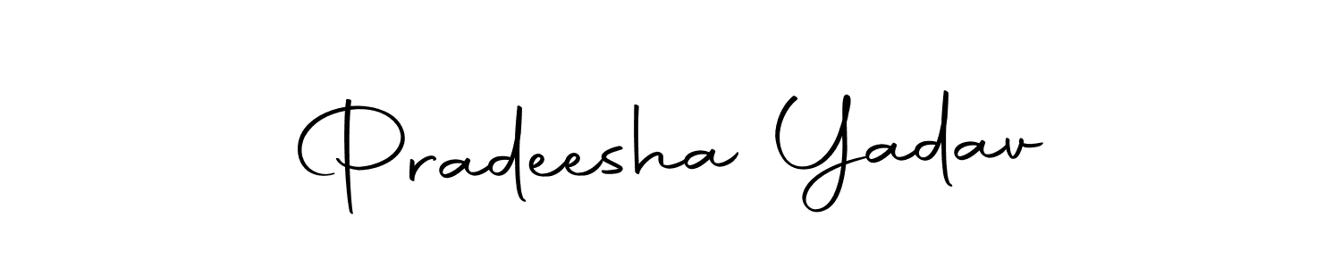 Make a beautiful signature design for name Pradeesha Yadav. With this signature (Autography-DOLnW) style, you can create a handwritten signature for free. Pradeesha Yadav signature style 10 images and pictures png