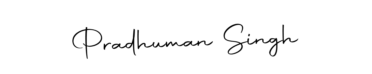 How to make Pradhuman Singh name signature. Use Autography-DOLnW style for creating short signs online. This is the latest handwritten sign. Pradhuman Singh signature style 10 images and pictures png