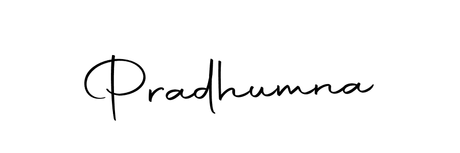 Design your own signature with our free online signature maker. With this signature software, you can create a handwritten (Autography-DOLnW) signature for name Pradhumna. Pradhumna signature style 10 images and pictures png