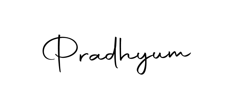 Design your own signature with our free online signature maker. With this signature software, you can create a handwritten (Autography-DOLnW) signature for name Pradhyum. Pradhyum signature style 10 images and pictures png