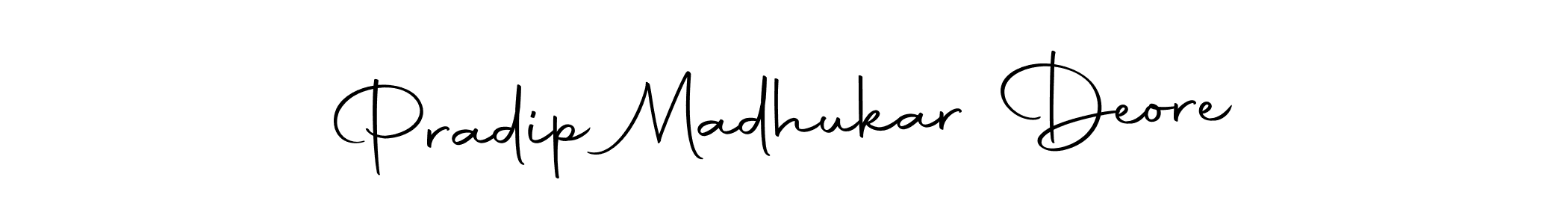 The best way (Autography-DOLnW) to make a short signature is to pick only two or three words in your name. The name Pradip Madhukar Deore include a total of six letters. For converting this name. Pradip Madhukar Deore signature style 10 images and pictures png