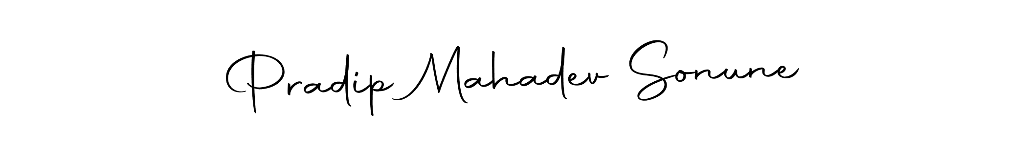 Also we have Pradip Mahadev Sonune name is the best signature style. Create professional handwritten signature collection using Autography-DOLnW autograph style. Pradip Mahadev Sonune signature style 10 images and pictures png