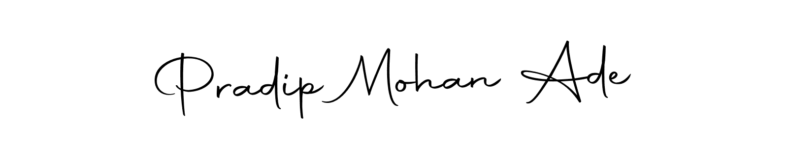 You should practise on your own different ways (Autography-DOLnW) to write your name (Pradip Mohan Ade) in signature. don't let someone else do it for you. Pradip Mohan Ade signature style 10 images and pictures png