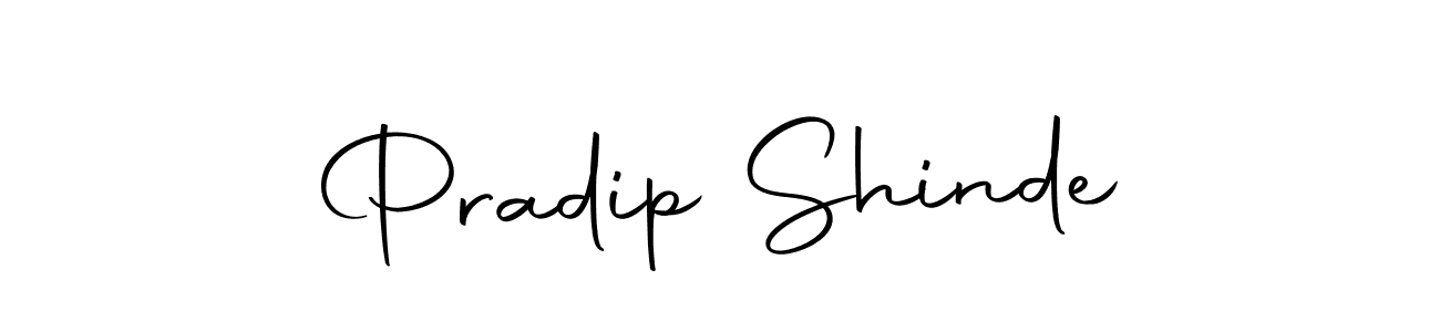 How to make Pradip Shinde name signature. Use Autography-DOLnW style for creating short signs online. This is the latest handwritten sign. Pradip Shinde signature style 10 images and pictures png