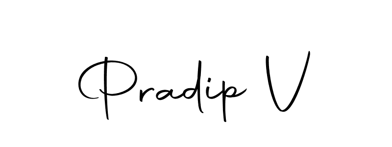 Pradip V stylish signature style. Best Handwritten Sign (Autography-DOLnW) for my name. Handwritten Signature Collection Ideas for my name Pradip V. Pradip V signature style 10 images and pictures png