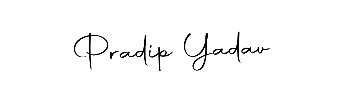 How to make Pradip Yadav name signature. Use Autography-DOLnW style for creating short signs online. This is the latest handwritten sign. Pradip Yadav signature style 10 images and pictures png