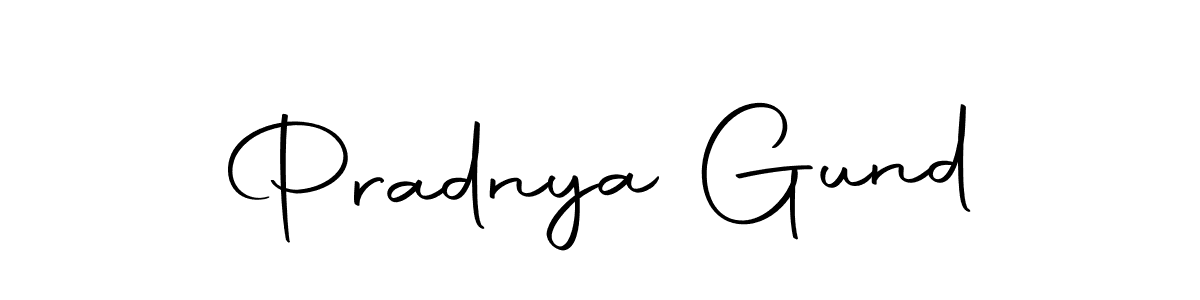 How to make Pradnya Gund name signature. Use Autography-DOLnW style for creating short signs online. This is the latest handwritten sign. Pradnya Gund signature style 10 images and pictures png