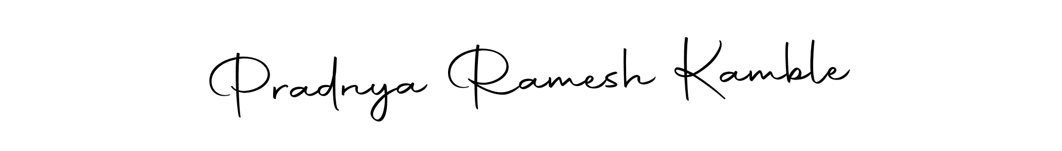How to make Pradnya Ramesh Kamble name signature. Use Autography-DOLnW style for creating short signs online. This is the latest handwritten sign. Pradnya Ramesh Kamble signature style 10 images and pictures png