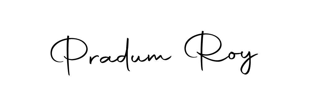 How to make Pradum Roy name signature. Use Autography-DOLnW style for creating short signs online. This is the latest handwritten sign. Pradum Roy signature style 10 images and pictures png