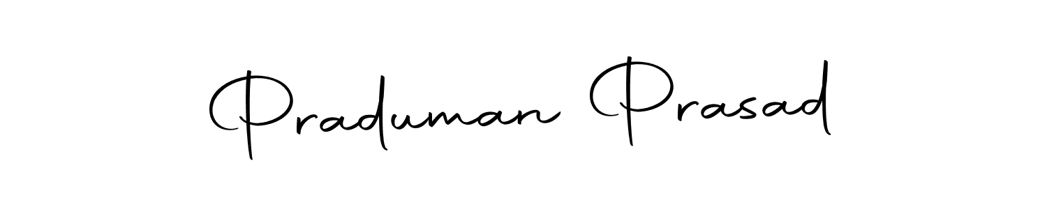 You should practise on your own different ways (Autography-DOLnW) to write your name (Praduman Prasad) in signature. don't let someone else do it for you. Praduman Prasad signature style 10 images and pictures png