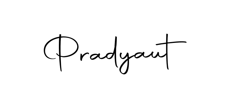 Use a signature maker to create a handwritten signature online. With this signature software, you can design (Autography-DOLnW) your own signature for name Pradyaut. Pradyaut signature style 10 images and pictures png