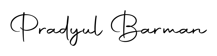 Download transparent PNG signature for name Pradyul Barman styled with Autography-DOLnW font. Ready to paste directly into PDF and Word agreements. Pradyul Barman signature style 10 images and pictures png