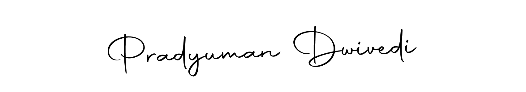 How to make Pradyuman Dwivedi name signature. Use Autography-DOLnW style for creating short signs online. This is the latest handwritten sign. Pradyuman Dwivedi signature style 10 images and pictures png