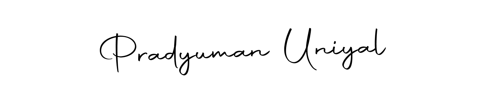 The best way (Autography-DOLnW) to make a short signature is to pick only two or three words in your name. The name Pradyuman Uniyal include a total of six letters. For converting this name. Pradyuman Uniyal signature style 10 images and pictures png