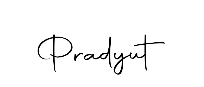 Design your own signature with our free online signature maker. With this signature software, you can create a handwritten (Autography-DOLnW) signature for name Pradyut. Pradyut signature style 10 images and pictures png