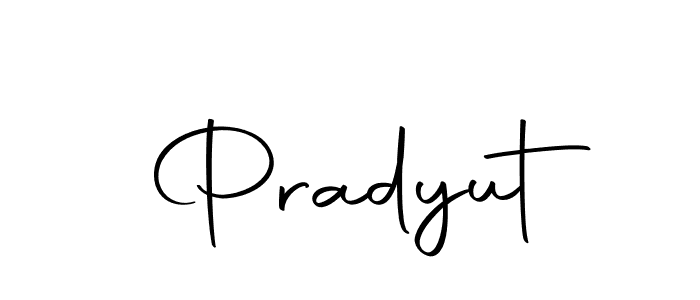 Design your own signature with our free online signature maker. With this signature software, you can create a handwritten (Autography-DOLnW) signature for name Pradyut. Pradyut signature style 10 images and pictures png