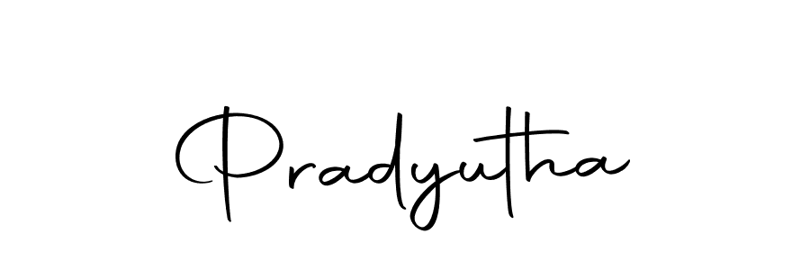 You should practise on your own different ways (Autography-DOLnW) to write your name (Pradyutha) in signature. don't let someone else do it for you. Pradyutha signature style 10 images and pictures png