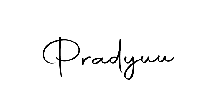 Design your own signature with our free online signature maker. With this signature software, you can create a handwritten (Autography-DOLnW) signature for name Pradyuu. Pradyuu signature style 10 images and pictures png