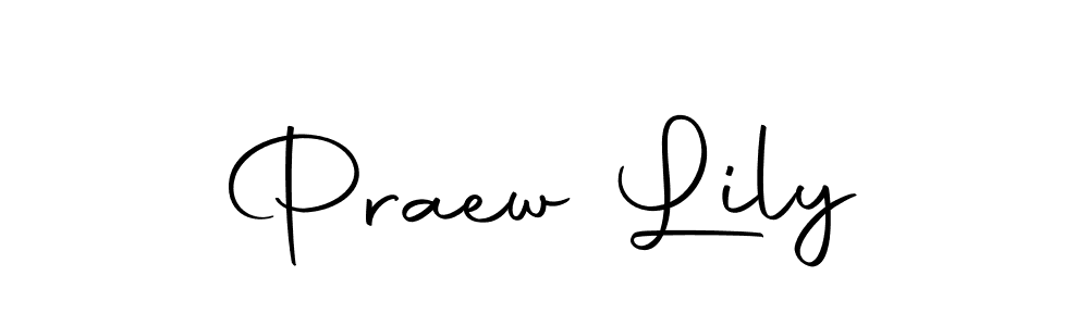 Design your own signature with our free online signature maker. With this signature software, you can create a handwritten (Autography-DOLnW) signature for name Praew Lily. Praew Lily signature style 10 images and pictures png