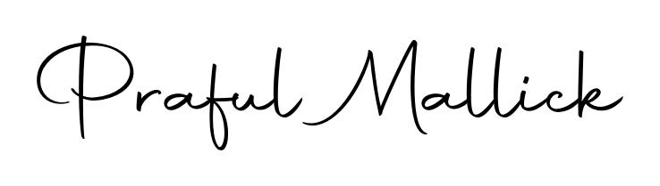 A stylish, flowing autograph style designed for name Praful Mallick using Autography-DOLnW typography. Perfect for digital creative projects. Praful Mallick signature style 10 images and pictures png