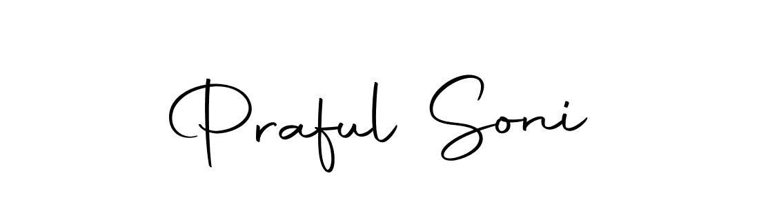 The best way (Autography-DOLnW) to make a short signature is to pick only two or three words in your name. The name Praful Soni include a total of six letters. For converting this name. Praful Soni signature style 10 images and pictures png