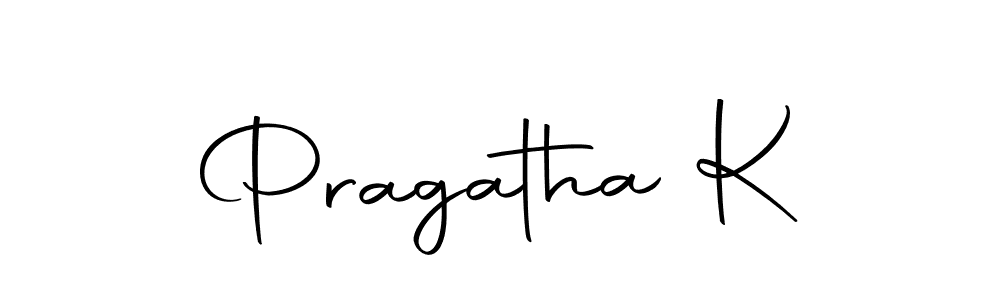 Create a beautiful signature design for name Pragatha K. With this signature (Autography-DOLnW) fonts, you can make a handwritten signature for free. Pragatha K signature style 10 images and pictures png