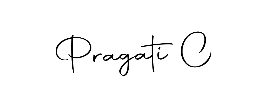 How to make Pragati C signature? Autography-DOLnW is a professional autograph style. Create handwritten signature for Pragati C name. Pragati C signature style 10 images and pictures png