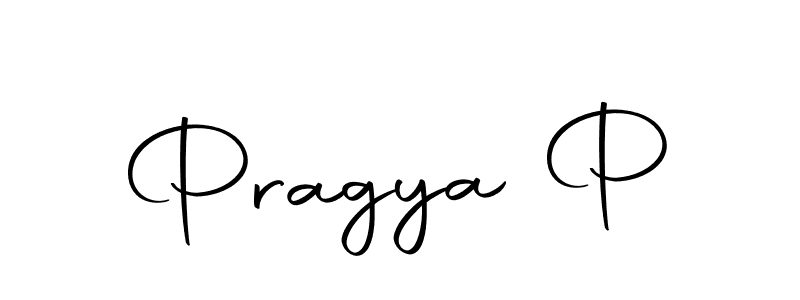 Use a signature maker to create a handwritten signature online. With this signature software, you can design (Autography-DOLnW) your own signature for name Pragya P. Pragya P signature style 10 images and pictures png