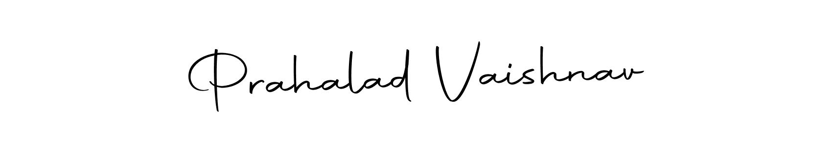 How to make Prahalad Vaishnav name signature. Use Autography-DOLnW style for creating short signs online. This is the latest handwritten sign. Prahalad Vaishnav signature style 10 images and pictures png