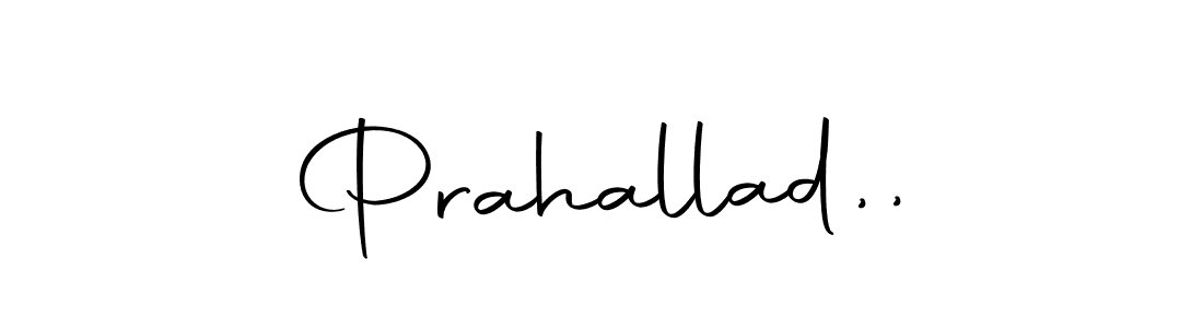 Design your own signature with our free online signature maker. With this signature software, you can create a handwritten (Autography-DOLnW) signature for name Prahallad,,. Prahallad,, signature style 10 images and pictures png