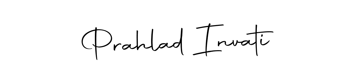 You should practise on your own different ways (Autography-DOLnW) to write your name (Prahlad Invati) in signature. don't let someone else do it for you. Prahlad Invati signature style 10 images and pictures png