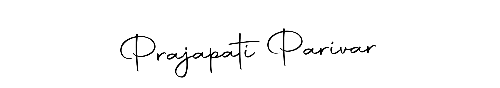 Create a beautiful signature design for name Prajapati Parivar. With this signature (Autography-DOLnW) fonts, you can make a handwritten signature for free. Prajapati Parivar signature style 10 images and pictures png