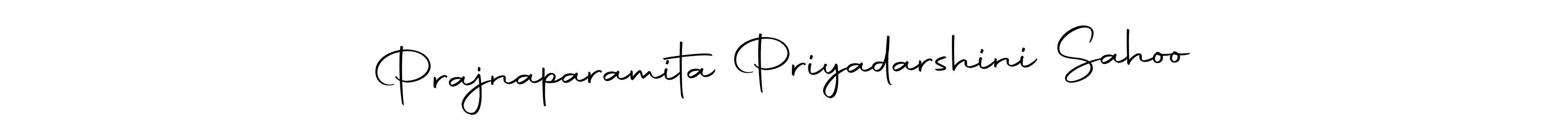 How to make Prajnaparamita Priyadarshini Sahoo name signature. Use Autography-DOLnW style for creating short signs online. This is the latest handwritten sign. Prajnaparamita Priyadarshini Sahoo signature style 10 images and pictures png