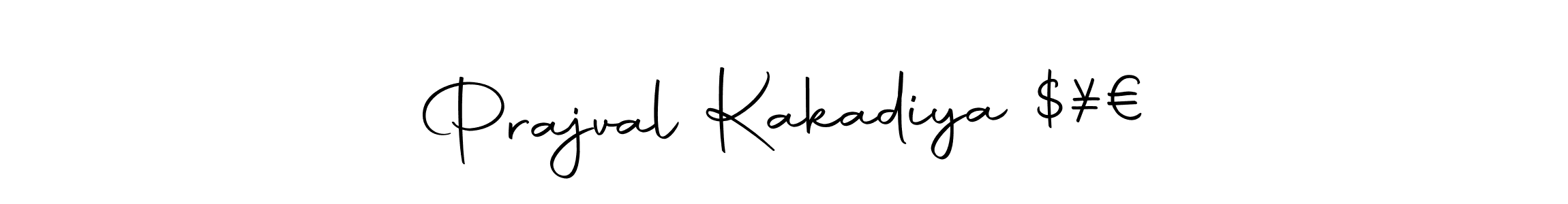 The best way (Autography-DOLnW) to make a short signature is to pick only two or three words in your name. The name Prajval Kakadiya $¥€ include a total of six letters. For converting this name. Prajval Kakadiya $¥€ signature style 10 images and pictures png