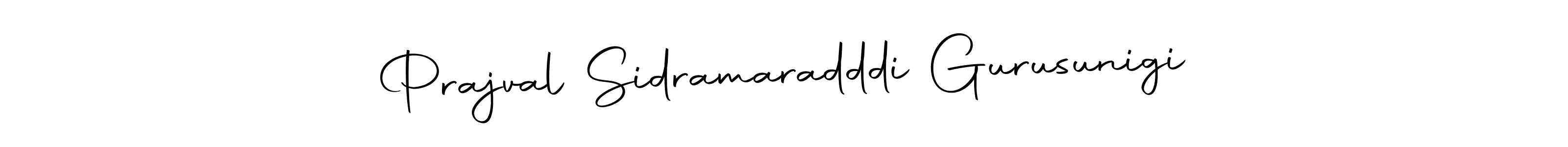 Make a beautiful signature design for name Prajval Sidramaradddi Gurusunigi. Use this online signature maker to create a handwritten signature for free. Prajval Sidramaradddi Gurusunigi signature style 10 images and pictures png