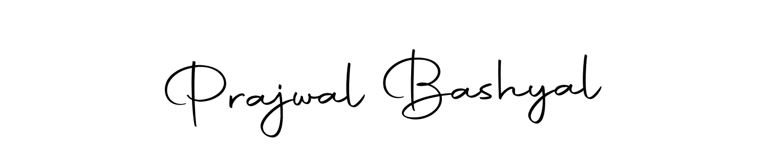 How to make Prajwal Bashyal name signature. Use Autography-DOLnW style for creating short signs online. This is the latest handwritten sign. Prajwal Bashyal signature style 10 images and pictures png